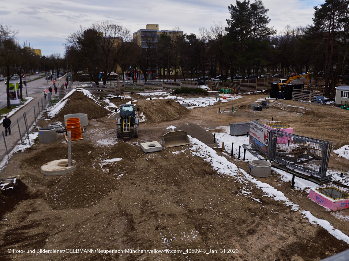 31.01.2023 - Baustelle Haus für Kinder in Neuperlach
